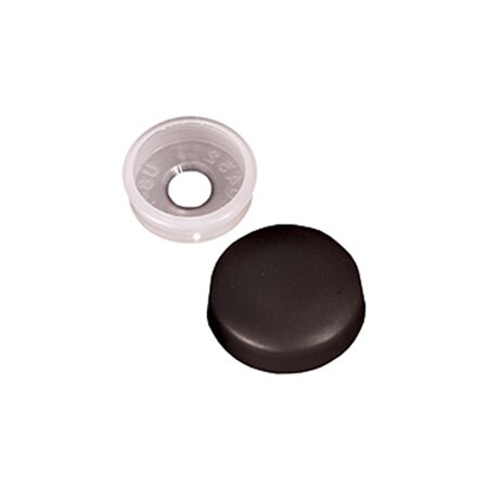 Overtime H603 Black Screw Cover - 14 Pack, 14PK OV88848